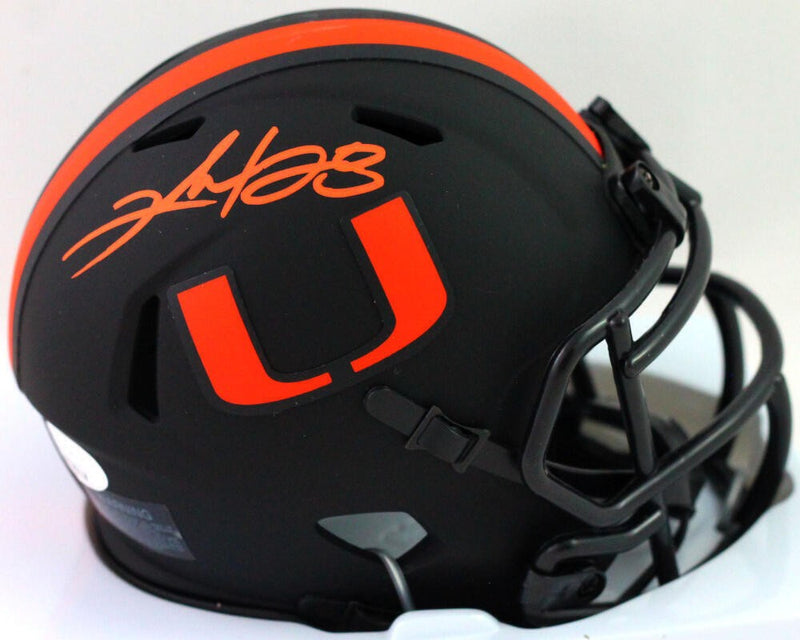 Clinton Portis Signed Miami Hurricanes Eclipse Mini Helmet