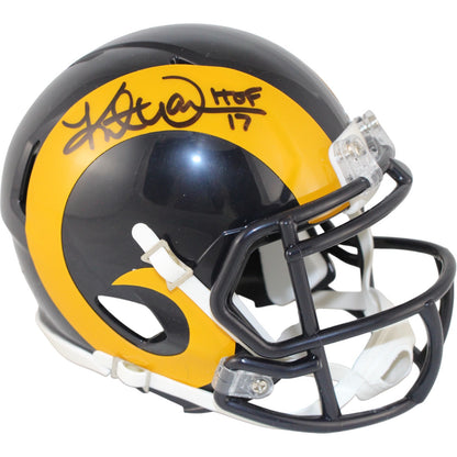 Kurt Warner Signed St. Louis Rams Throwback Mini Helmet (HOF Inscription)