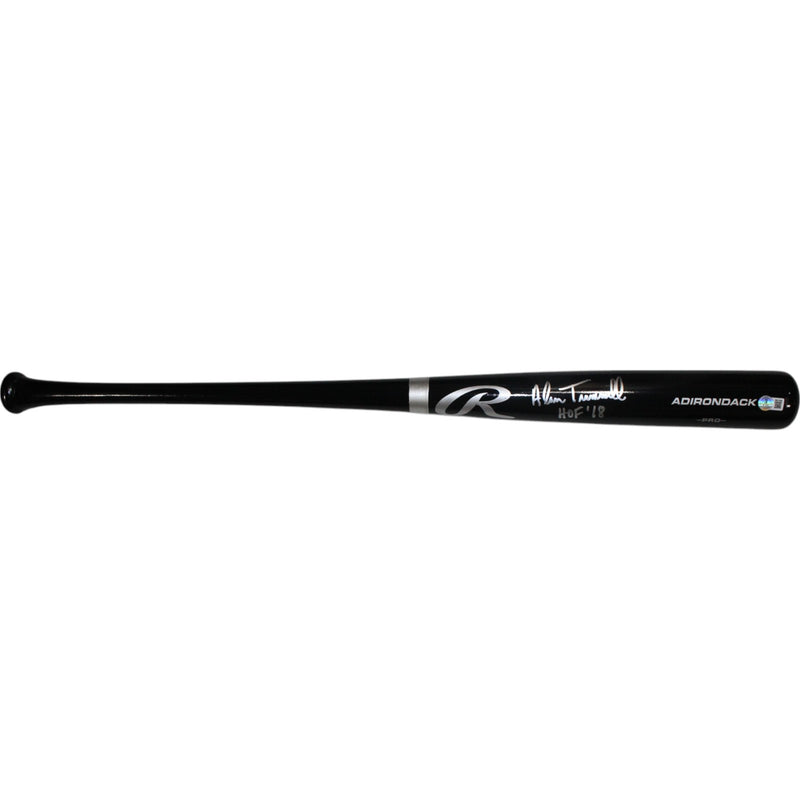 Alan Trammell Autographed Detroit Tigers Black Bat (HOF Inscription)