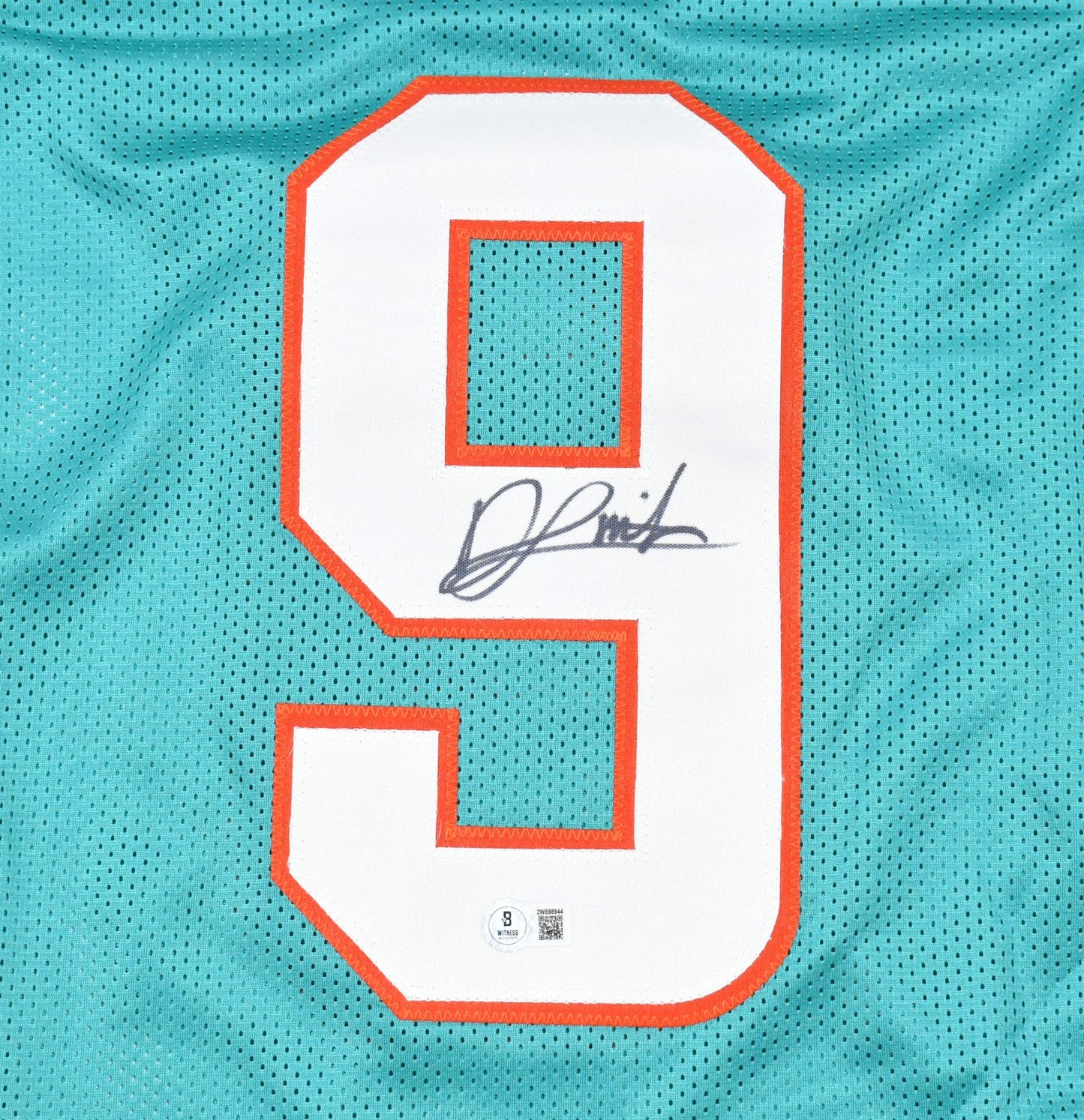 Jonnu Smith Autographed Miami Dolphins Teal Custom Jersey