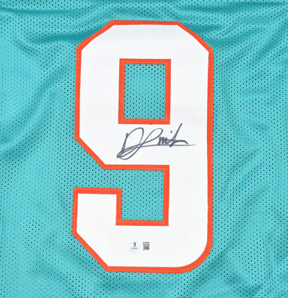 Jonnu Smith Autographed Miami Dolphins Teal Custom Jersey
