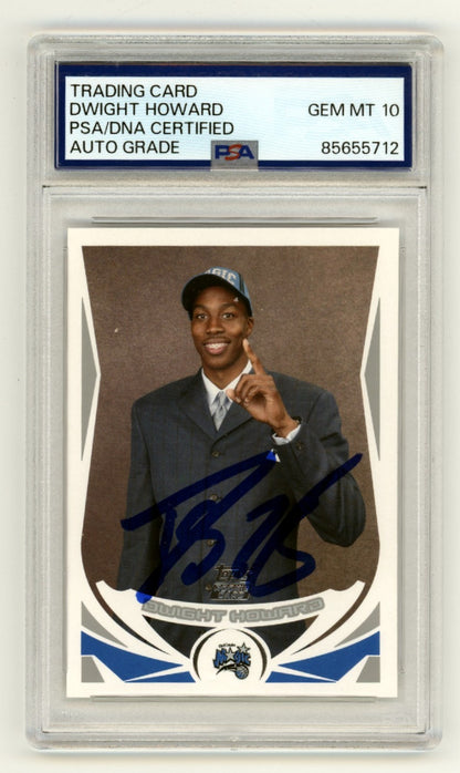 Dwight Howard Autographed 2004-05 Topps Rookie Card PSA 10 Auto