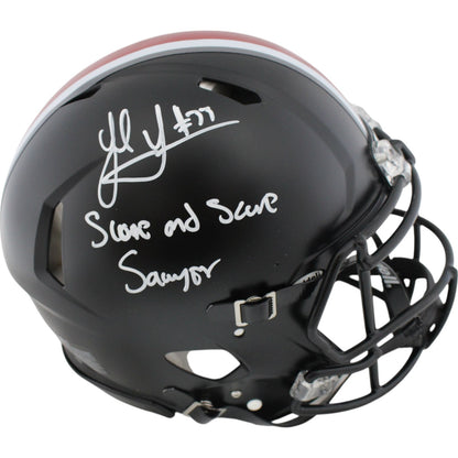 Jack Sawyer Ohio State Buckeyes Signed Authentic Full Size Helmet