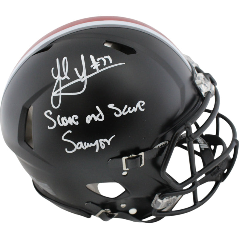 Jack Sawyer Ohio State Buckeyes Signed Authentic Full Size Helmet