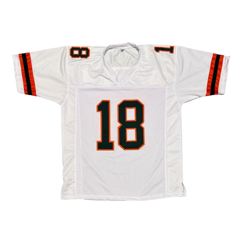 Cooper Barkate Signed Miami Hurricanes White Custom Jersey
