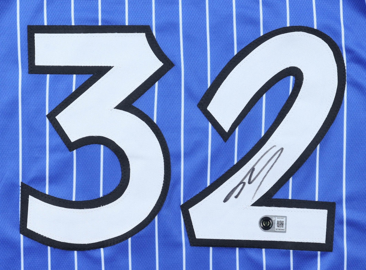 Shaquille O'Neal Autographed Orlando Magic Blue Pinstripe Jersey