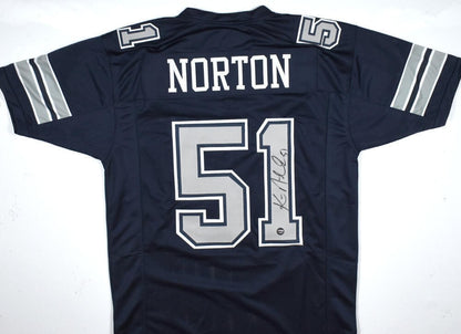 Ken Norton Jr. Autographed Custom Blue Jersey