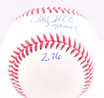 Doug Drabek Autographed Rawlings Official Major League Baseball with 3 Stats
