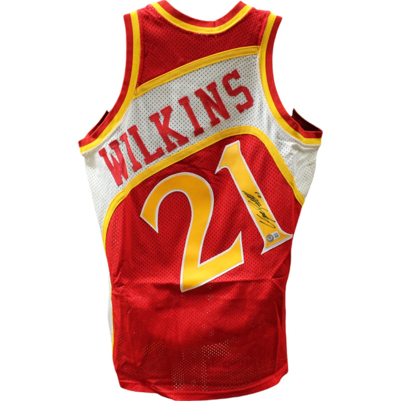 Dominique Wilkins Signed Atlanta Hawks Red Sand Knit Jersey