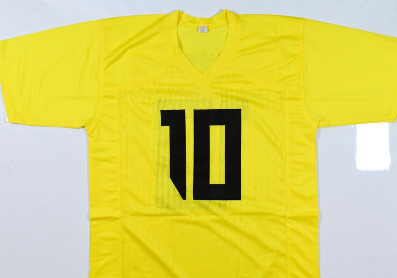 Bo Nix Autographed Yellow Custom College Style Jersey