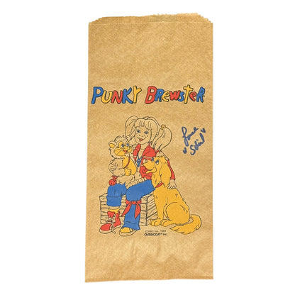 Soleil Moon Frye Signed Punky Brewster Brown Paper Bag Beckett BAS