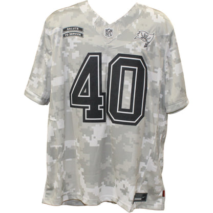 Mike Alstott Signed Tampa Bay Buccaneers Arctic Camo Custom Jersey