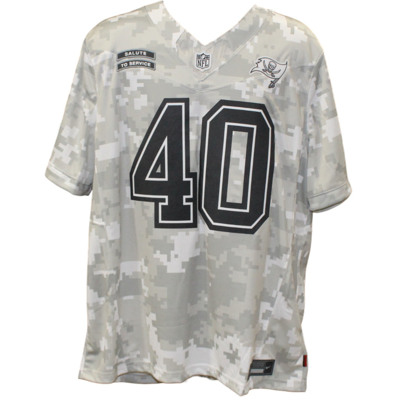 Mike Alstott Signed Tampa Bay Buccaneers Arctic Camo Custom Jersey