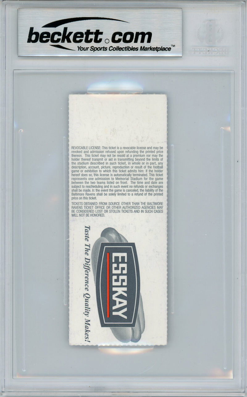 Ray Lewis Signed 12/7/1997 vs Seahawks Ticket Beckett Slabbed