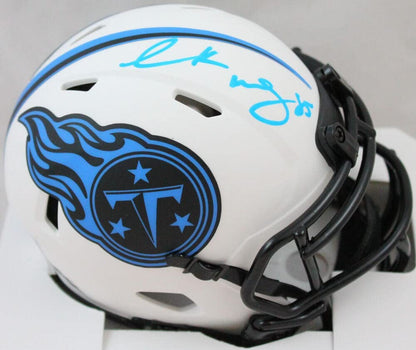 Derrick Mason Signed Tennessee Titans Lunar Speed Mini Helmet