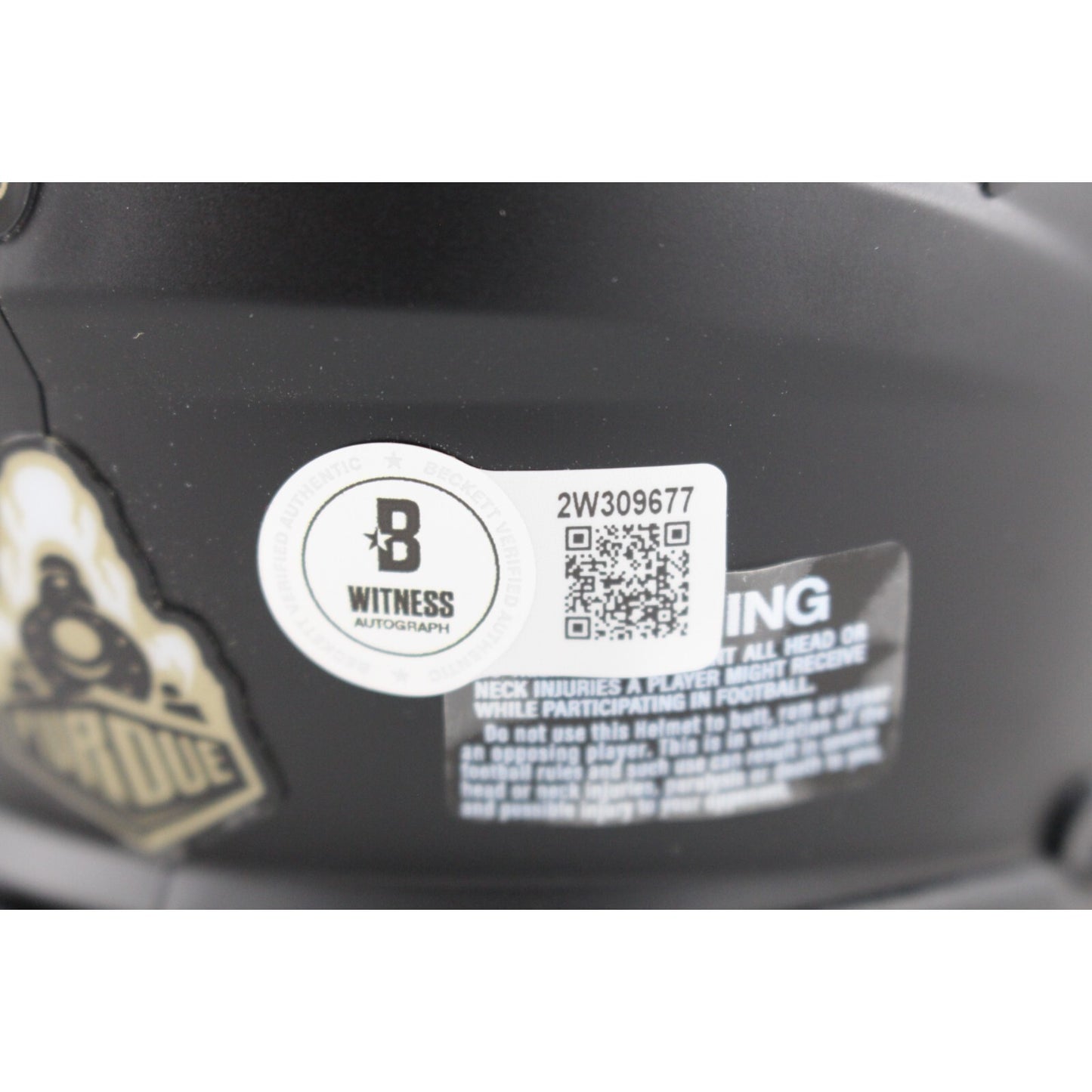 Mike Alstott Autographed Purdue Boilermakers Black Speed Mini Helmet