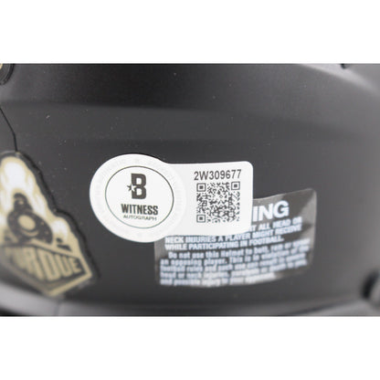 Mike Alstott Autographed Purdue Boilermakers Black Speed Mini Helmet
