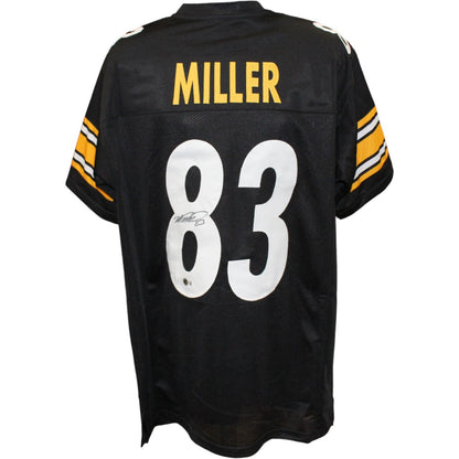 Heath Miller Signed Pro Style Black Football Jersey (Beckett Witnessed)