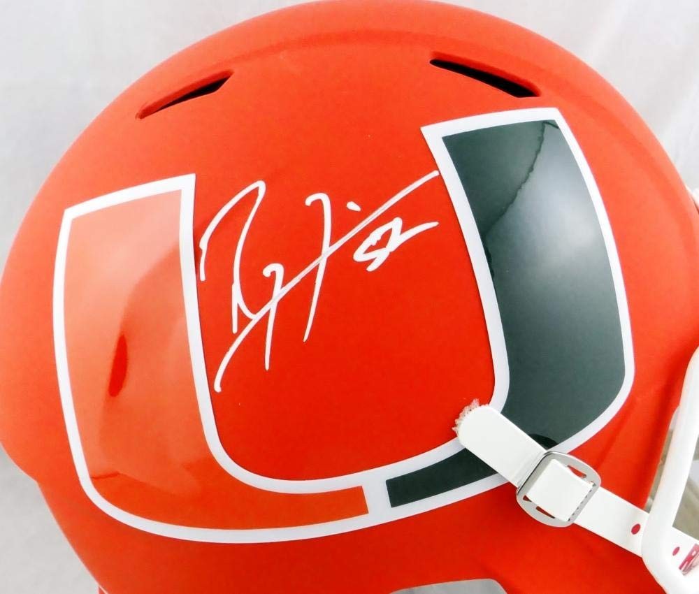 Ray Lewis Signed Miami Hurricanes Full Size AMP Speed Helmet