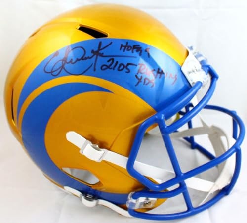 Eric Dickerson Signed Los Angeles Rams Flash Speed Full Size Helmet