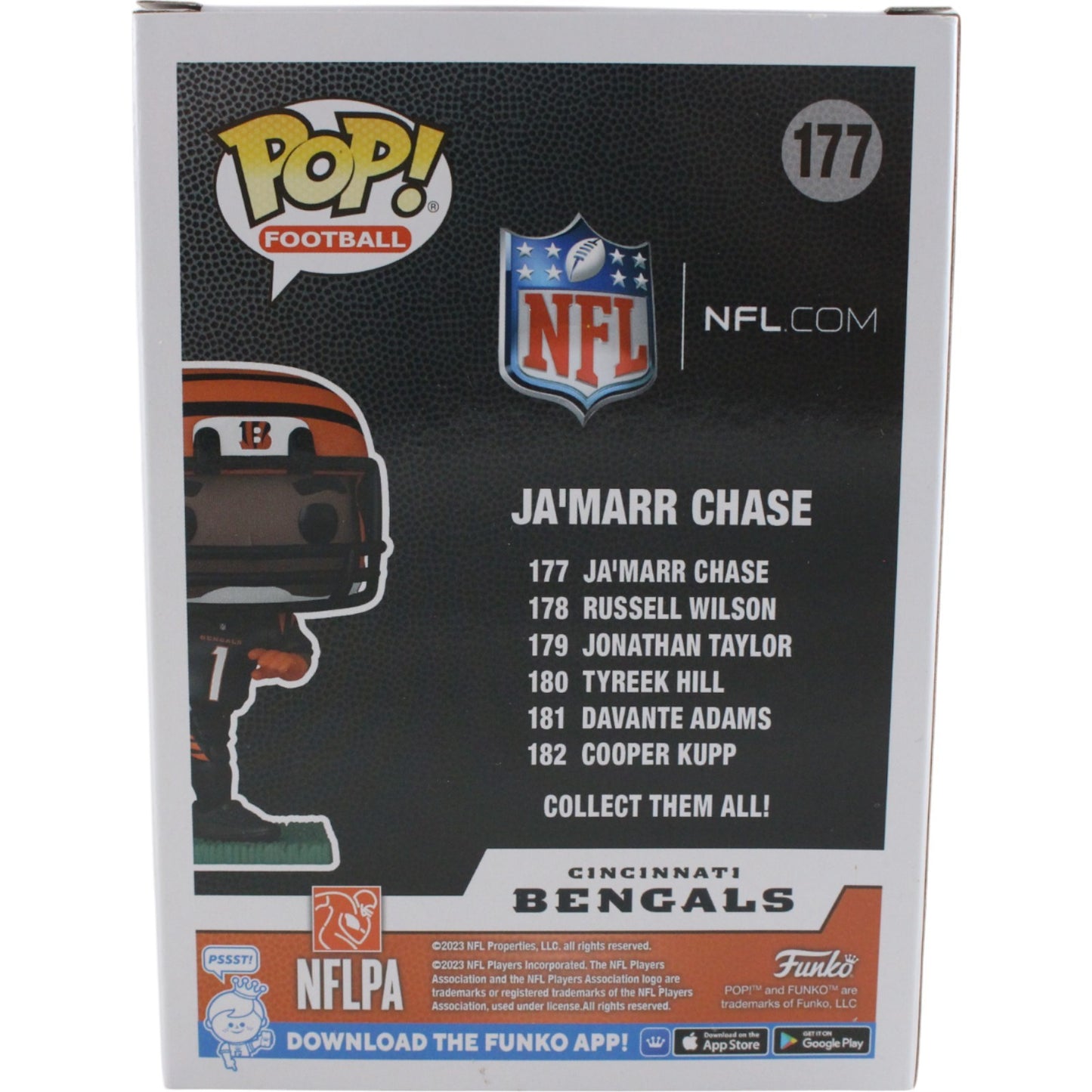 Ja'Marr Chase Cincinnati Bengals Autographed Funko Pop! #177