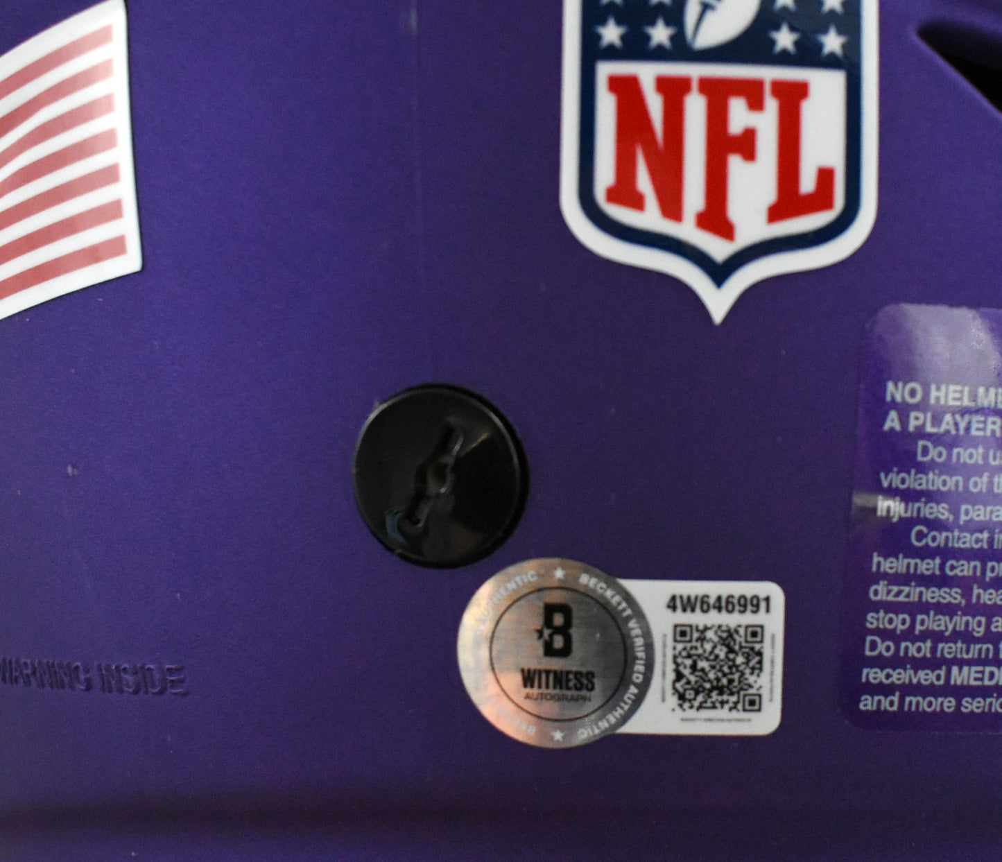 Justin Jefferson Autographed Minnesota Vikings SpeedFlex Helmet