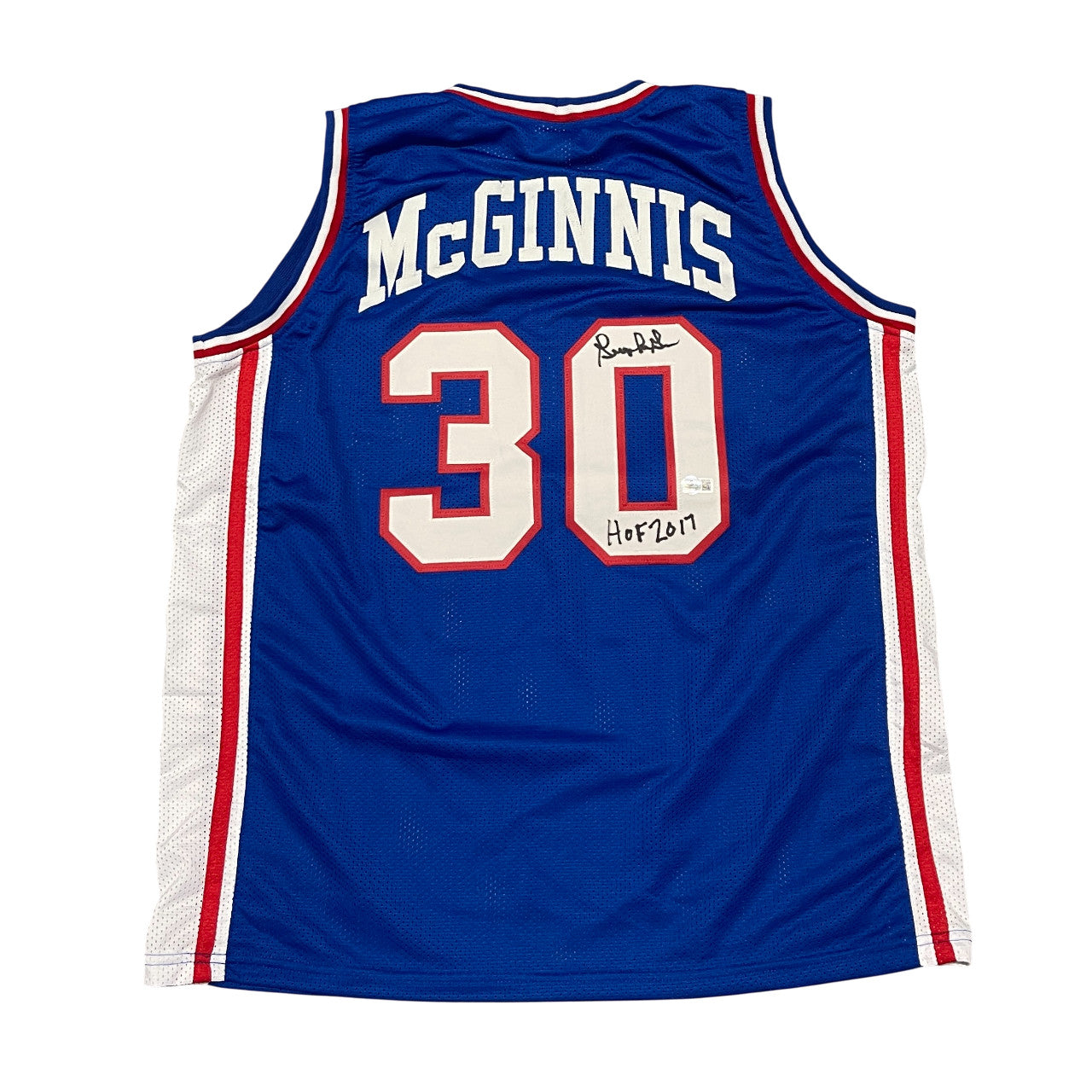George McGinnis Signed Philadelphia 76ers Custom Jersey (HOF 2017) BAS