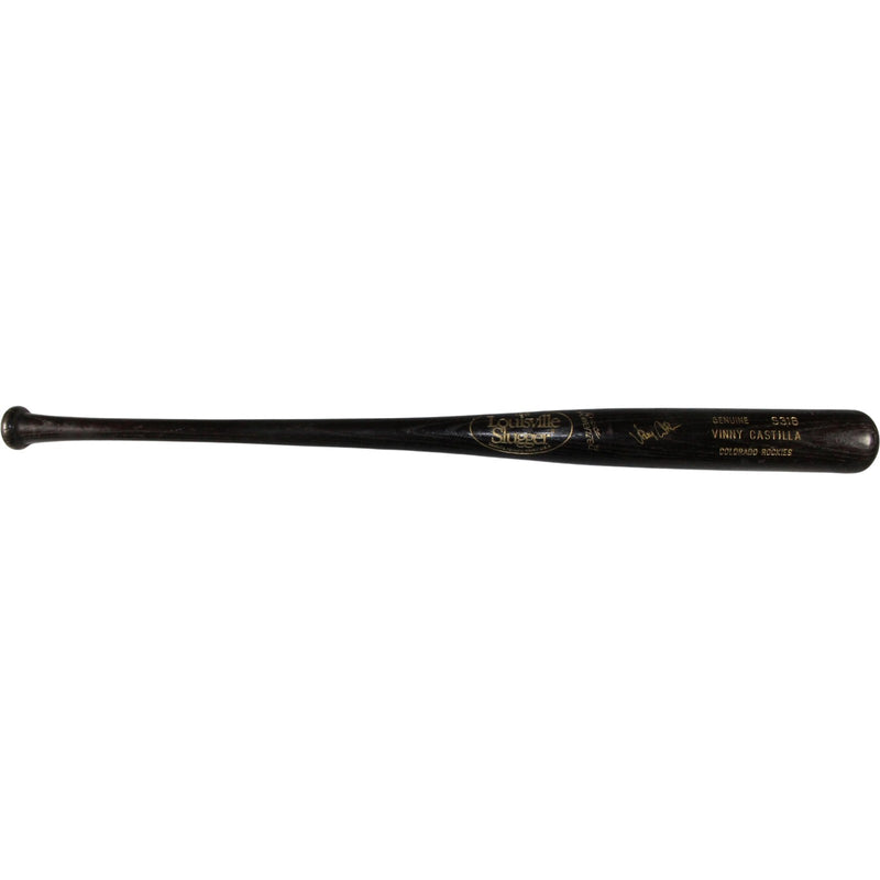 Vinny Castilla Autographed Colorado Rockies Game Used LS Bat