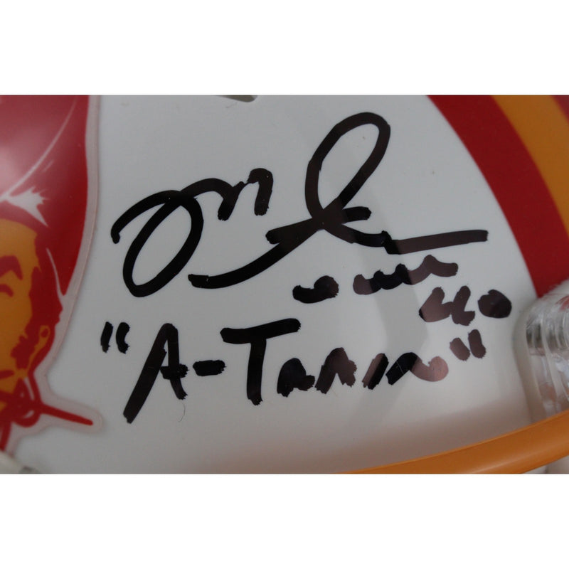 Mike Alstott Signed Tampa Bay Buccaneers Throwback Mini Helmet "A-Train"