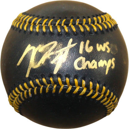 Kris Bryant Signed Chicago Cubs Black MLB Baseball (WS Champs Inscription)