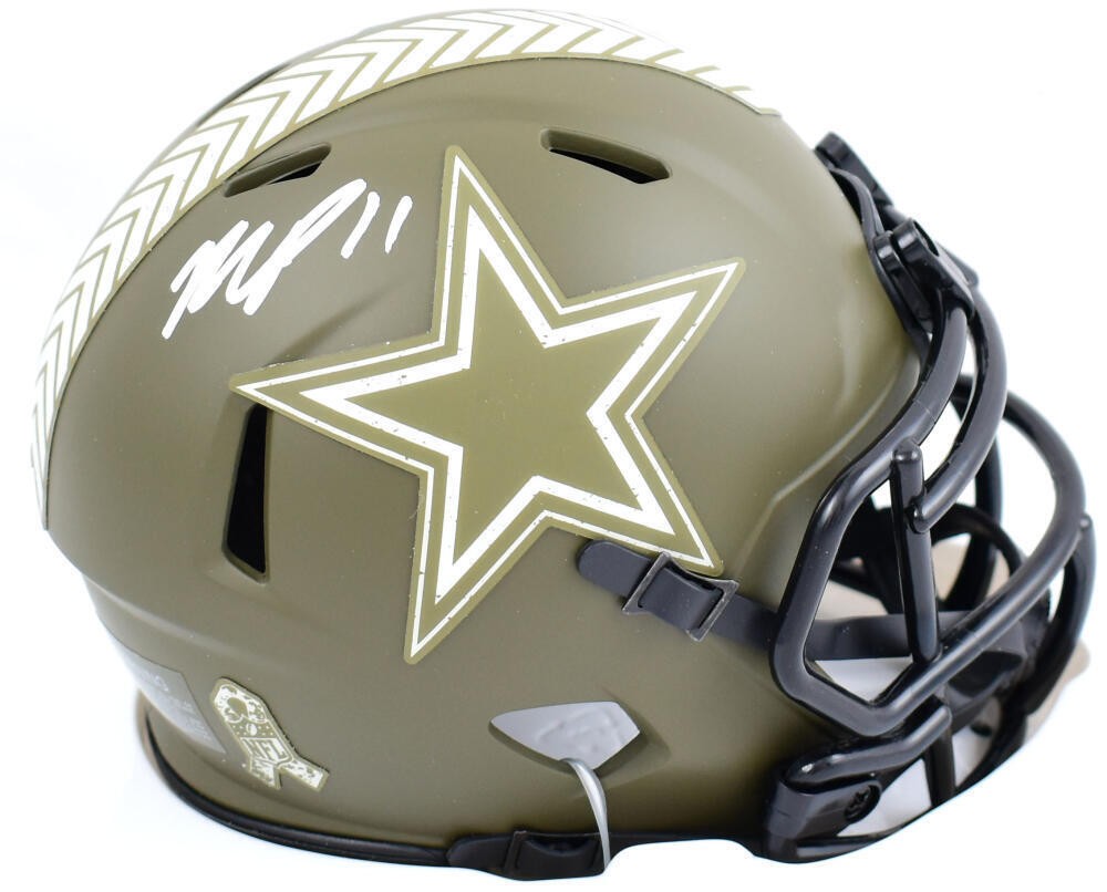 Micah Parsons Signed Dallas Cowboys Salute to Service Speed Mini Helmet