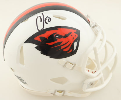 Chad Johnson Signed Oregon State Beavers Mini Helmet