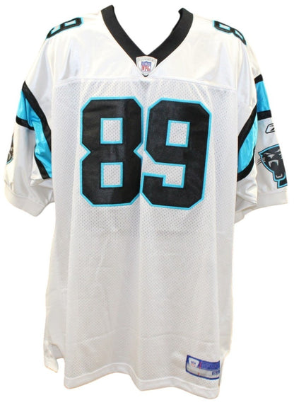 Steve Smith Signed Carolina Panthers White Reebok Jersey - Spiderman
