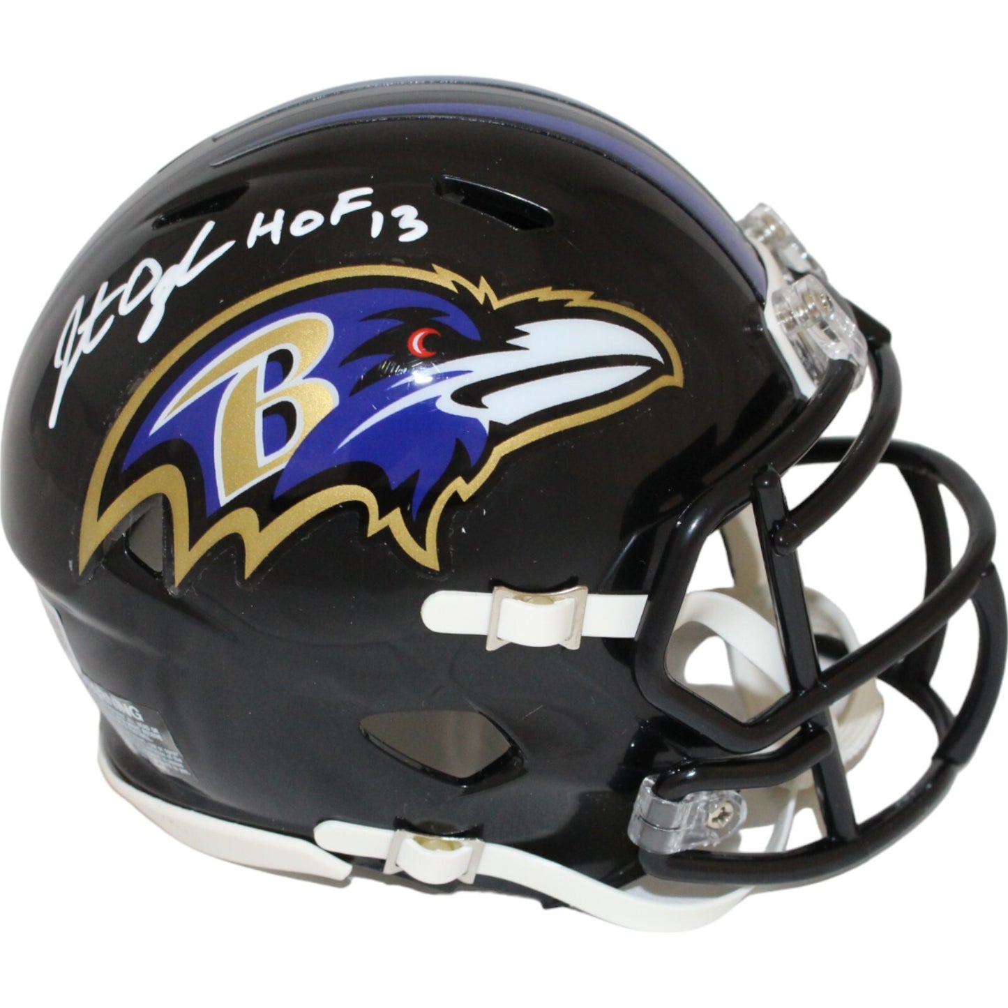 Jonathan Ogden Signed Baltimore Ravens Mini Helmet with HOF Inscription