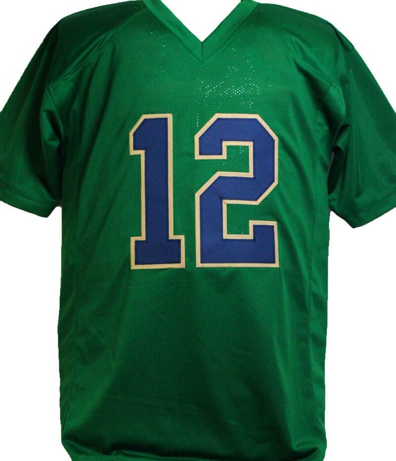 Ian Book Autographed Notre Dame Style Custom Jersey - Green