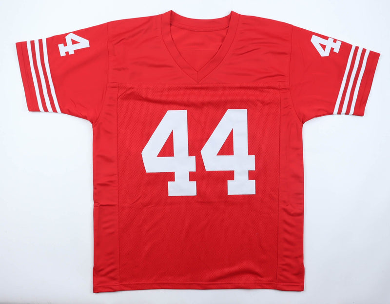 Tom Rathman Signed San Francisco 49ers Red Custom Jersey