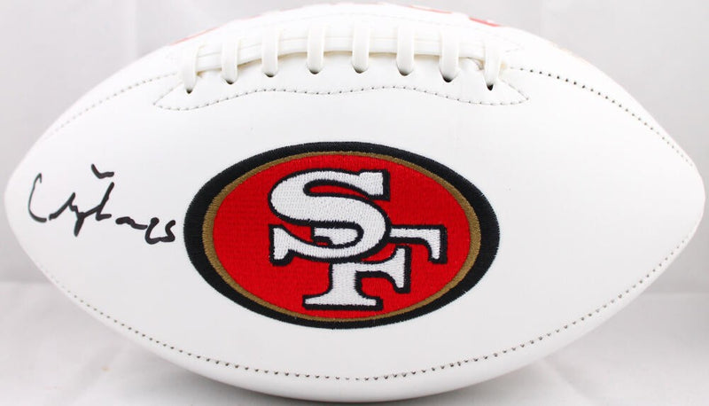 Elijah Mitchell Signed San Francisco 49ers Logo Football