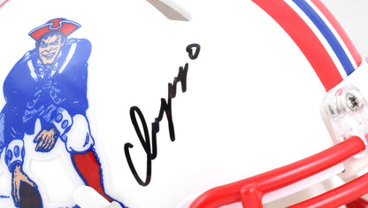 Christian Gonzalez Signed New England Patriots 1990-92 Throwback Mini Helmet