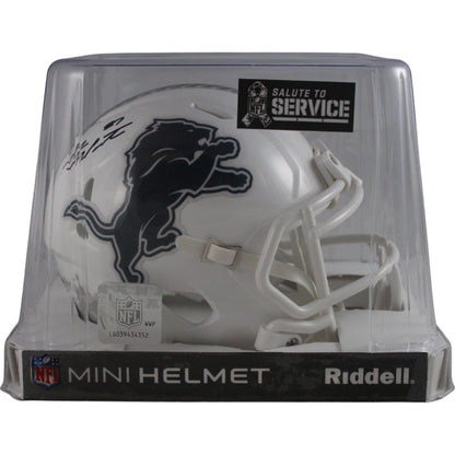 Sam LaPorta Signed Detroit Lions 2024 Salute to Service Mini Helmet Beckett