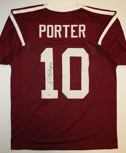 Sean Porter Autographed Maroon Custom Jersey