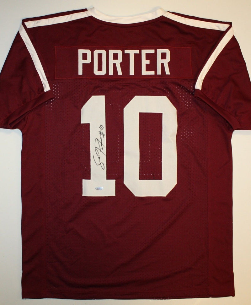 Sean Porter Autographed Maroon Custom Jersey