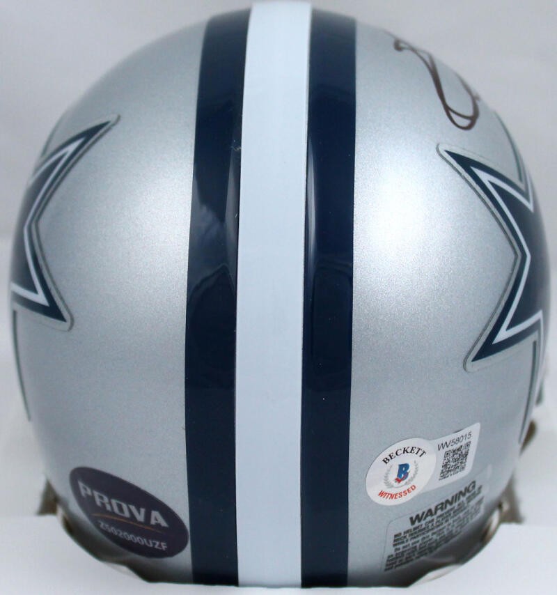 Emmitt Smith & Tony Dorsett Signed Dallas Cowboys Mini Helmet