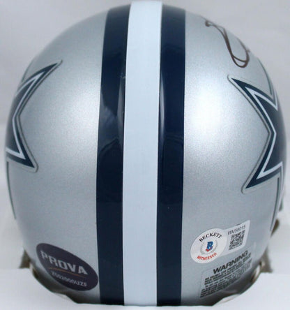 Emmitt Smith & Tony Dorsett Signed Dallas Cowboys Mini Helmet