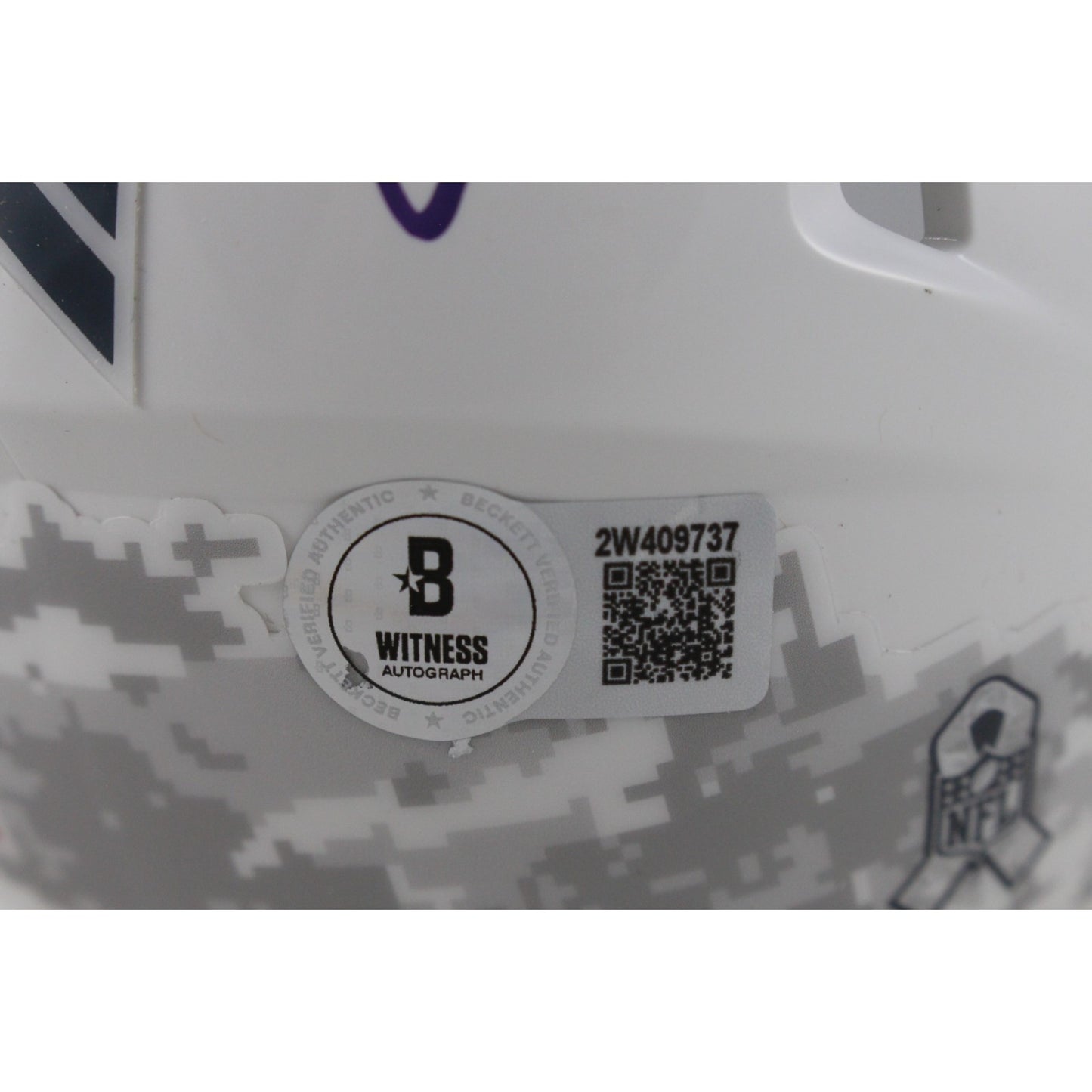 Ed Reed Signed Baltimore Ravens 2024 Salute to Service Mini Helmet