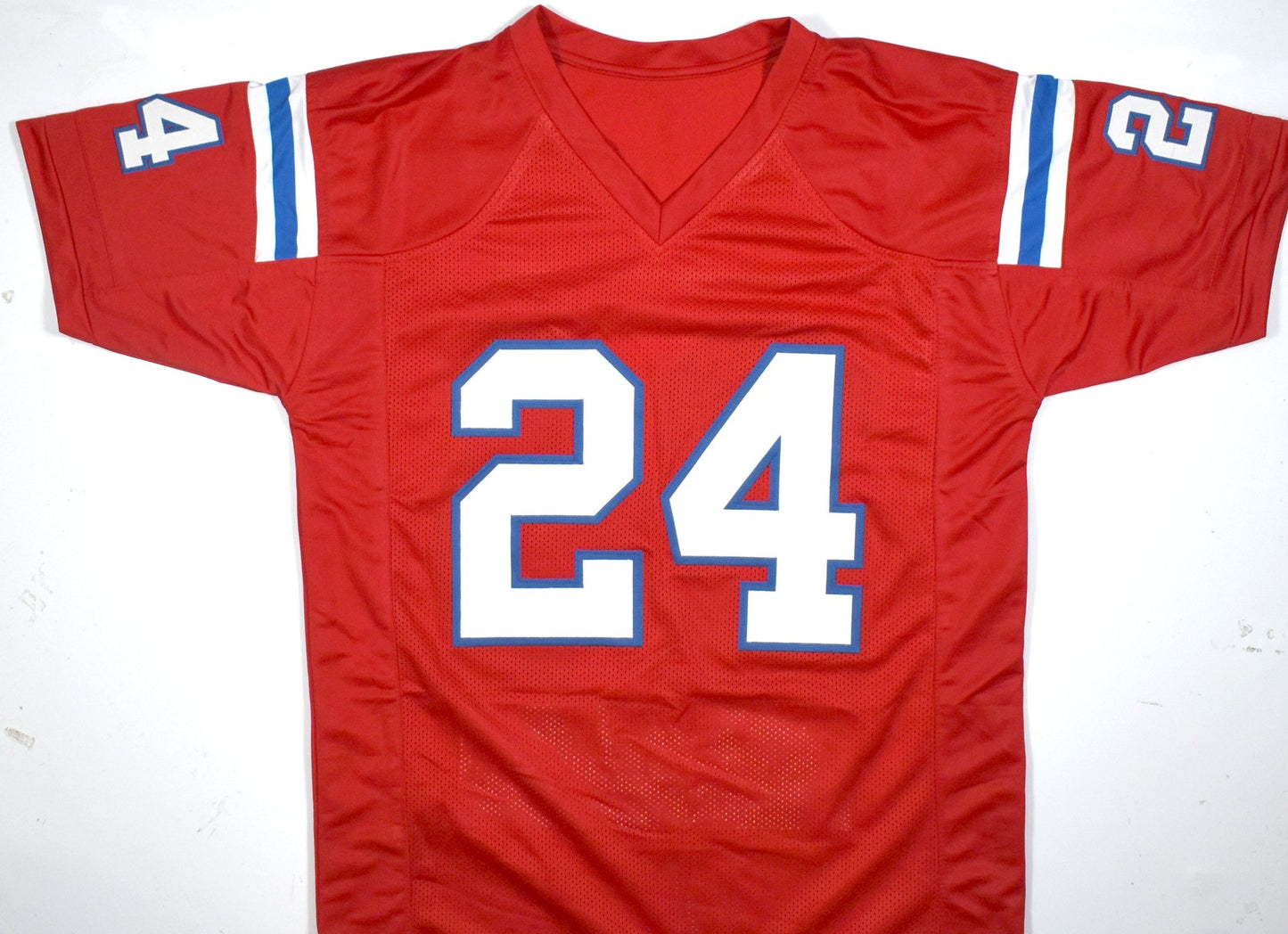 Ty Law Signed Red Custom Pro Style Jersey
