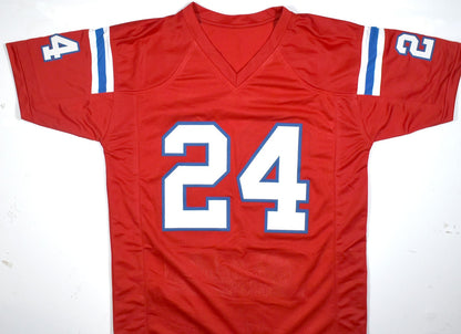 Ty Law Signed Red Custom Pro Style Jersey