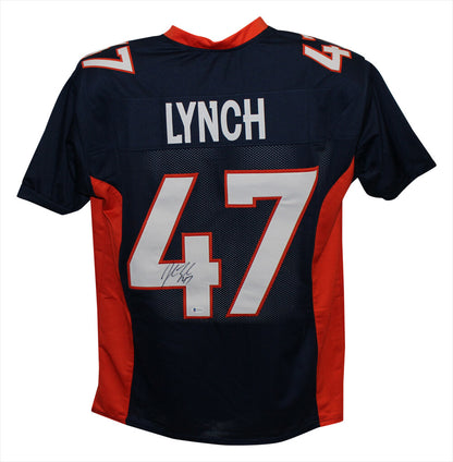 John Lynch Signed Denver Broncos Custom Football Jersey (Beckett)