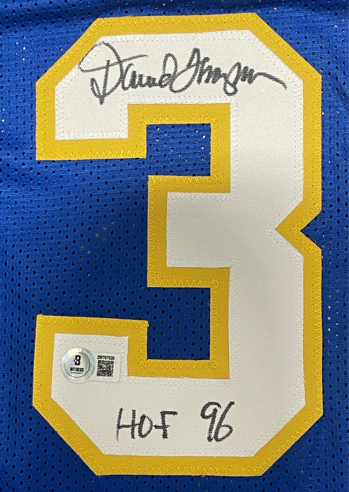 David Thompson Signed Denver Nuggets Custom Jersey HOF 96 Beckett Witnessed