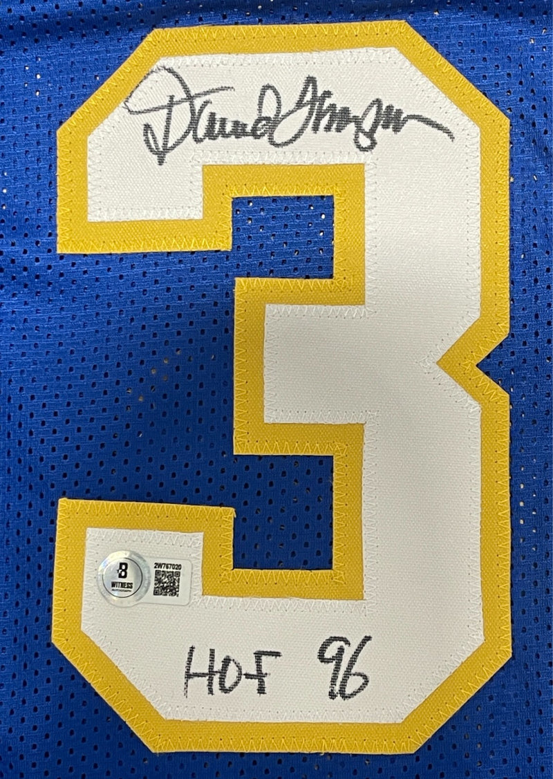 David Thompson Signed Denver Nuggets Custom Jersey HOF 96 Beckett Witnessed