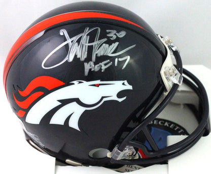 Terrell Davis Signed Denver Broncos Mini Helmet with HOF Inscription
